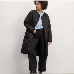 Everlane Black Quilted Coat